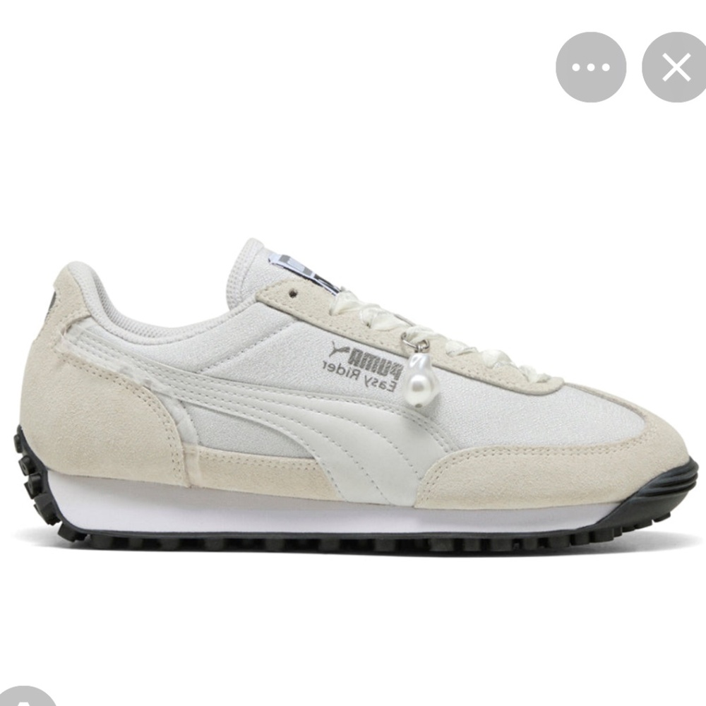 Puma Feather Grey/White Women's Easy Rider Vintage Glam Lace Up Sneaker Size 11M